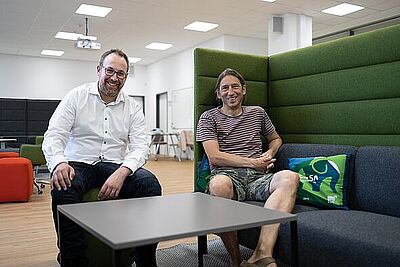 Peter Schwabe und Eike Kiltz im Open Space