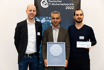 The winners of the 1st prize Pascal Sasdrich, Amir Moradi and Nicolai Müller.