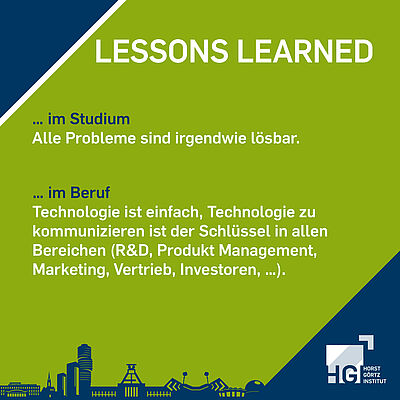 Lessons learned