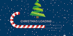 Christmas loading postcard