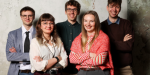 Das Team: (vl.) Marius Süß, Sarah Sickmann, Fabian Habedank, Sarah Lomp, Adam Globisch